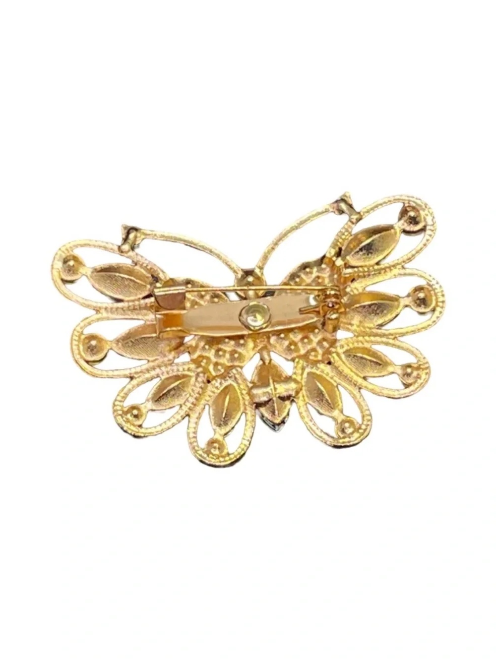 Elegant Gold and Silver Butterfly brooch FINAL PRICE DROP